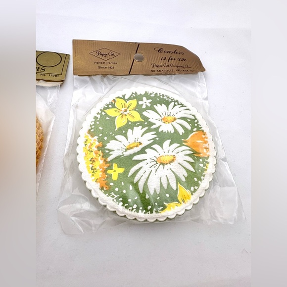 NOS Vintage Paper Coasters 3 Packs - Picture 4 of 4